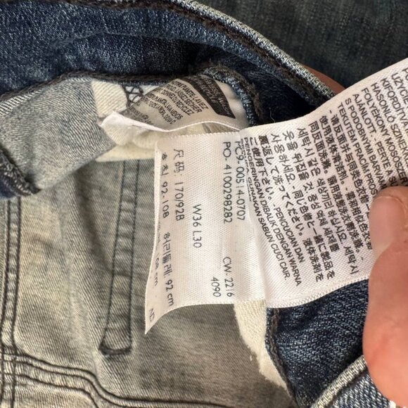 Levi's 514 blue Jeans Mens Size 36x30 - Picture 3 of 5